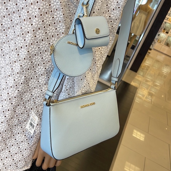 MICHAEL KORS JET SET TRAVEL SMALL SHOULDER CROSSBODY BAG WITH TECH ATTCH AIRPOD - Picture 11 of 16